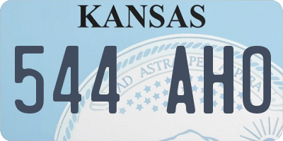 KS license plate 544AHO