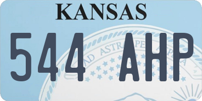 KS license plate 544AHP