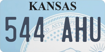 KS license plate 544AHU