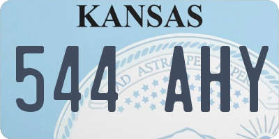 KS license plate 544AHY