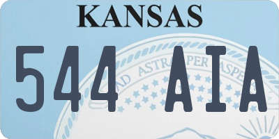 KS license plate 544AIA