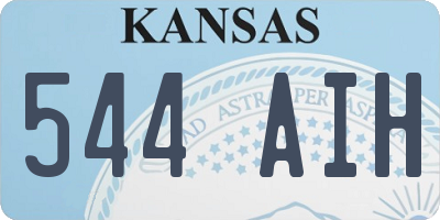 KS license plate 544AIH