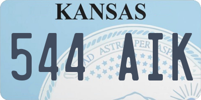 KS license plate 544AIK