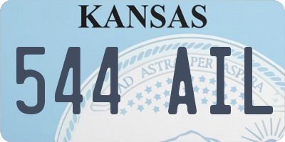 KS license plate 544AIL
