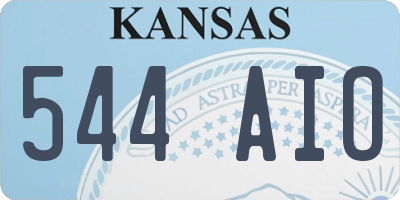 KS license plate 544AIO