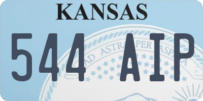 KS license plate 544AIP
