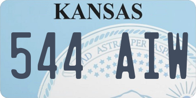 KS license plate 544AIW