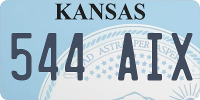 KS license plate 544AIX