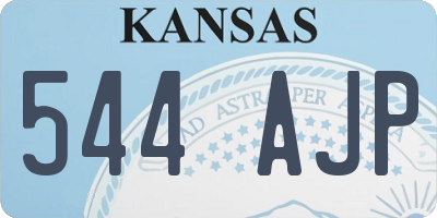 KS license plate 544AJP