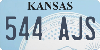 KS license plate 544AJS