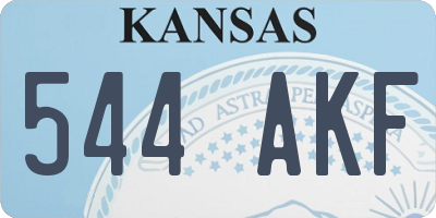 KS license plate 544AKF