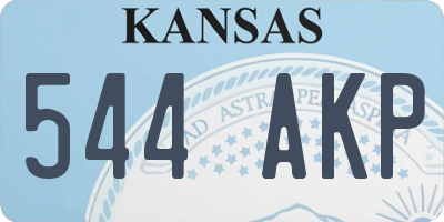KS license plate 544AKP