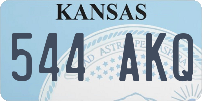KS license plate 544AKQ
