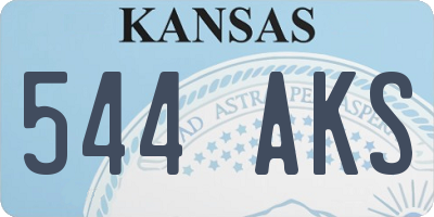 KS license plate 544AKS