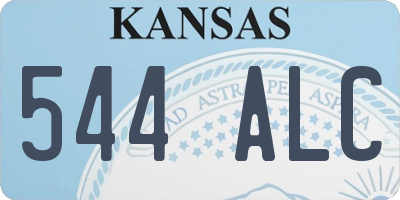 KS license plate 544ALC
