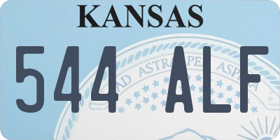 KS license plate 544ALF