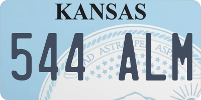 KS license plate 544ALM