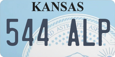 KS license plate 544ALP