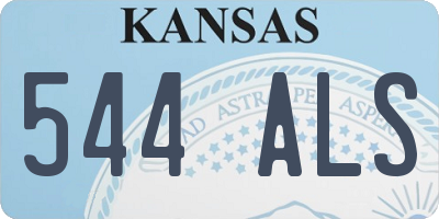 KS license plate 544ALS