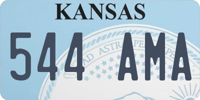 KS license plate 544AMA