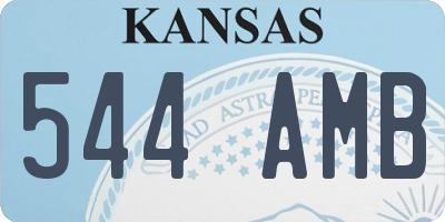 KS license plate 544AMB