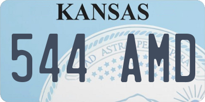 KS license plate 544AMD