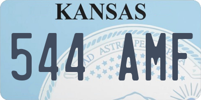 KS license plate 544AMF