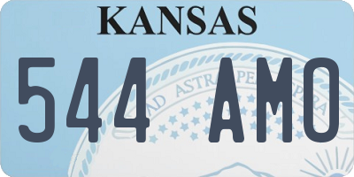 KS license plate 544AMO