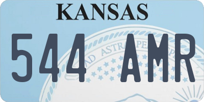 KS license plate 544AMR