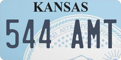 KS license plate 544AMT