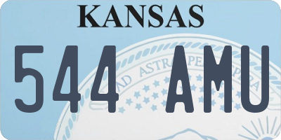 KS license plate 544AMU