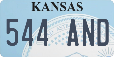 KS license plate 544AND