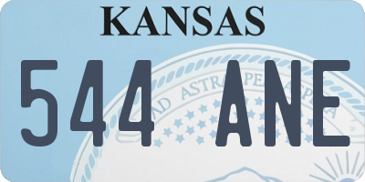 KS license plate 544ANE
