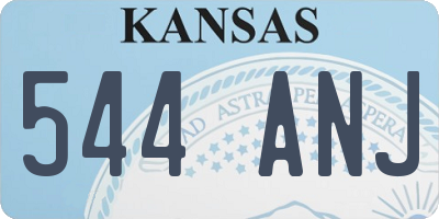 KS license plate 544ANJ