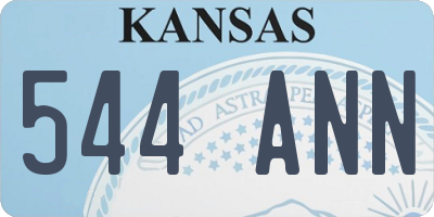 KS license plate 544ANN