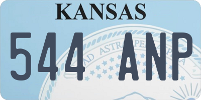 KS license plate 544ANP