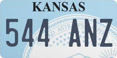 KS license plate 544ANZ