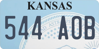 KS license plate 544AOB