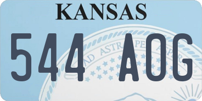 KS license plate 544AOG