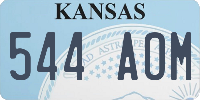 KS license plate 544AOM