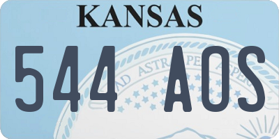 KS license plate 544AOS