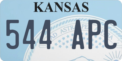 KS license plate 544APC