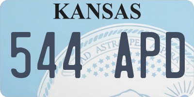 KS license plate 544APD
