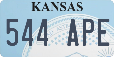 KS license plate 544APE