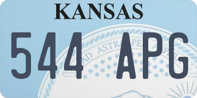 KS license plate 544APG