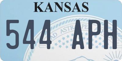 KS license plate 544APH
