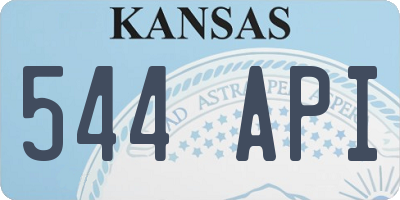 KS license plate 544API