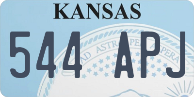 KS license plate 544APJ