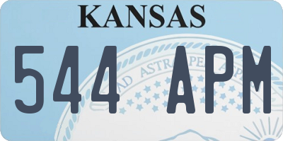 KS license plate 544APM
