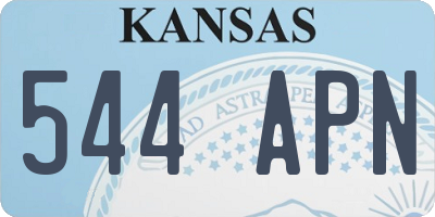 KS license plate 544APN